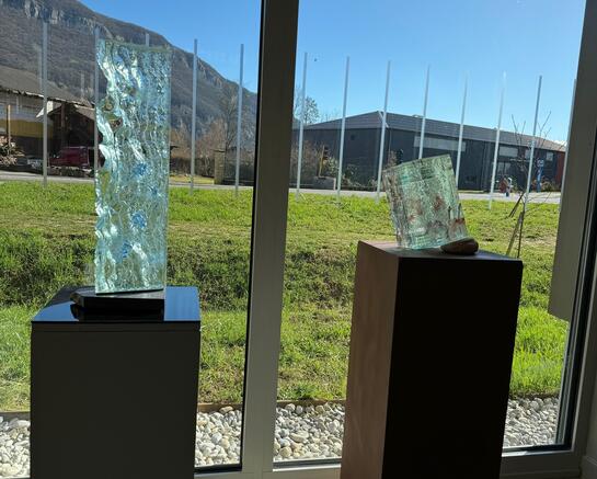 Exposition de sculptures en verre à la CCFU