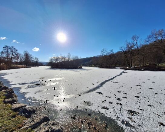 Interdiction de marcher sur le lac gelé 