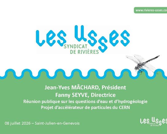  Réunion dédiée aux enjeux de l'eau et de l'hydrogéologie